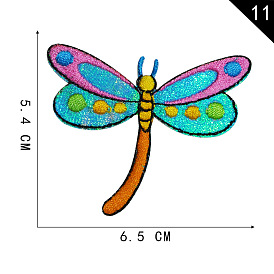 Computerized Embroidery Cloth Self-Adhesive/Sew On Patches, Costume Accessories, Dragonfly