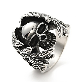 316 кольцо из нержавеющей стали, кольцо на палец для мужчин и женщин, череп, Хэллоуин тема