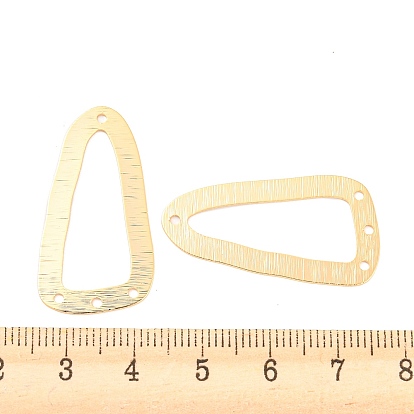 Brass Chandelier Component Links, Textured, Triangle Connector
