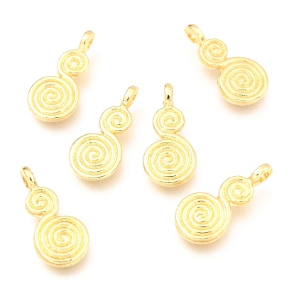 Alloy Pendants, Long-Lasting Plated, with Jump Ring, Flat Gourd Shape