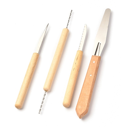 Ceramic Pottery Clay Model Home Craft Art, Semi Round Hole Cutter, Ball Styluses Pottery Ceramics Tool