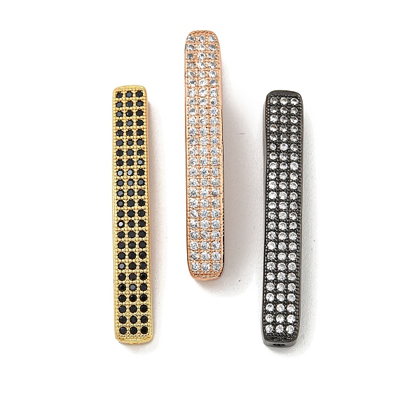 Латунные микропаве из прозрачного кубического циркония, без кадмия, без никеля и без свинца, прямоугольные