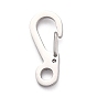 304 Stainless Steel Push Gate Snap Key Clasps, Manual Polishing