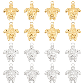 16 шт. 2 цвета 201 подвески из нержавеющей стали, черепаха с подвесками морских звезд