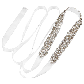 Пояс невесты со стразами для свадебного платья, полиэфирная лента изысканный пояс для свадебного пояса