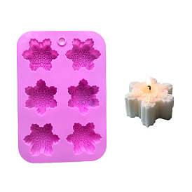 Christmas Theme DIY Candle Food Grade Silicone Molds, Resin Casting Molds, For UV Resin, Epoxy Resin Jewelry Making, Snowflake