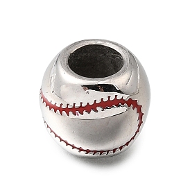 304 из нержавеющей стали эмаль бисер, бейсбол, бусины с большим отверстием