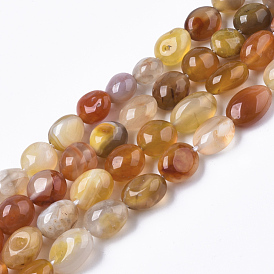 Природные многоцветные агат бисер пряди, упавший камень, самородки