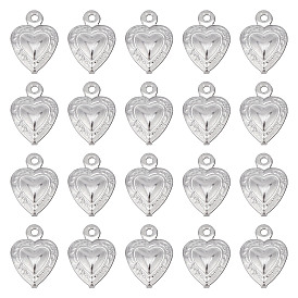 100шт 316 подвески из хирургической нержавеющей стали, сердце
