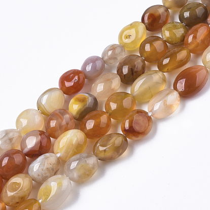 Природные многоцветные агат бисер пряди, упавший камень, самородки