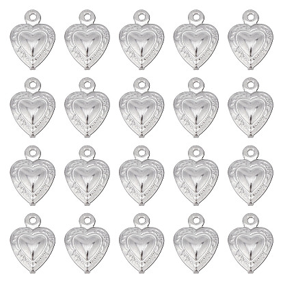 100шт 316 подвески из хирургической нержавеющей стали, сердце