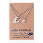 Stainless Steel Mother's Day Laser Sun and Moon Necklace for Mother Daughter, Family Collarbone Chain Women Jewelry