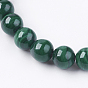 Natural Malachite Beads Strands, Round, Green