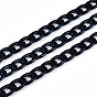 Aluminum Twisted Chains Curb Chains, Unwelded, Oval, 12x7x2mm