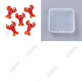 6pcs handgemachte Lampwork Perlen, Hummer