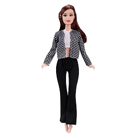Cloth Doll Outfits, Casual Wear Clothes Set, for Girl Doll Dressing Accessories