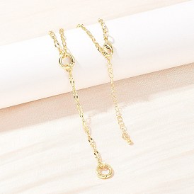 Латунные волнистые овальные звенья цепи и лариаты, с пружинными кольцами ворот, долговечный, стойки покрытие, без свинца и без кадмия