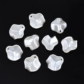 ABS Plastic Imitation Pearl Pendants, Twist