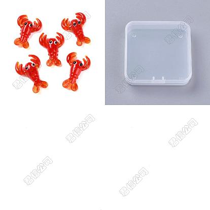 6pcs handgemachte Lampwork Perlen, Hummer