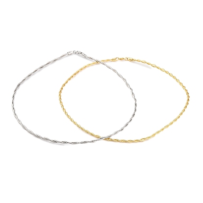 Ожерелья из цепочек-змей из латуни с двойным плетением