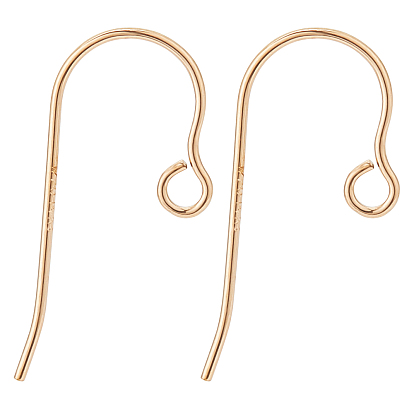 24Pcs Brass Earring Hooks, Shepherd's Hook Ear Wire, with 50Pcs Plastic Ear Nuts