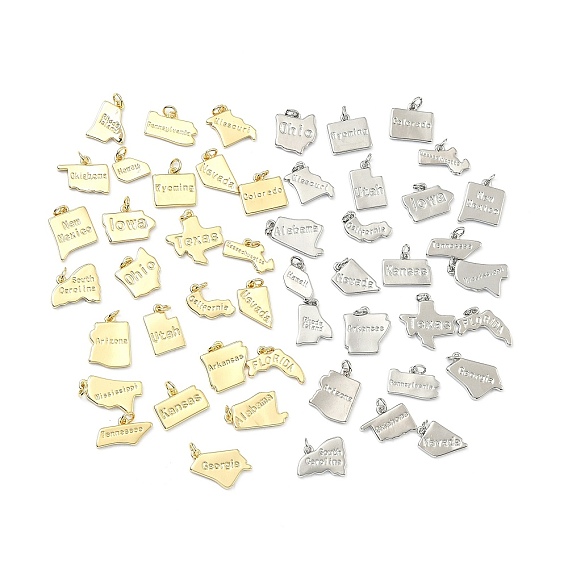 Латунные подвески, прелести карты, долговечный, стойки покрытие, без свинца и без кадмия