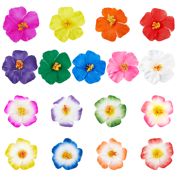 17 piezas 17 colores flor eva cocodrilo accesorios para el cabello, pinzas para el cabello de la garra de la aleación