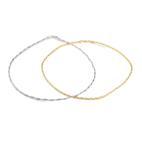 Ожерелья из цепочек-змей из латуни с двойным плетением