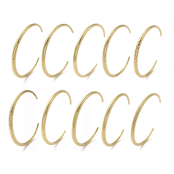 304 открытые браслеты-манжеты из нержавеющей стали, украшения для женщин