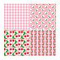 12 Sheets Cherry Scrapbook Paper Pads, for DIY Album Scrapbook, Greeting Card, Background Paper
