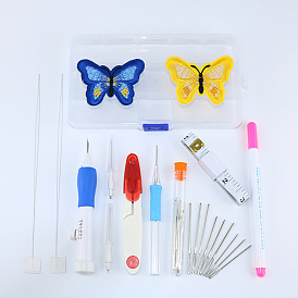 Russian poking music needle embroidering needle DIY embroidery tool set 2 pieces a set of PP box