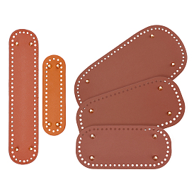 PandaHall Elite Oval PU Leather Knitting Crochet Bags Nail Bottom Shaper Pad, with Alloy Nail, for Bag Bottom Accessories