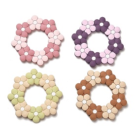 Perles focales en silicone à fleurs, perles de dentition en silicone