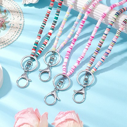 Держатель для удостоверения личности из полимерной глины, сделанный вручную, Знак держатель талреп, брелок с застежкой из железного сплава