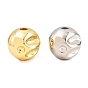 Brass Beads, Irregular Round, Rack Plating, Long-Lasting Plated, Lead Free & Cadmium Free