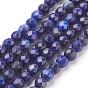 Perles lapis-lazuli brins, facette, ronde