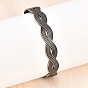 316 браслеты-манжеты из хирургической нержавеющей стали с плетеными волнами
