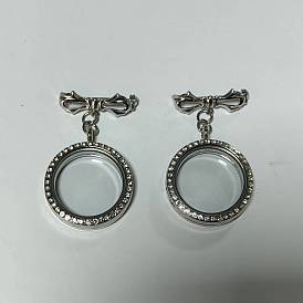 Broches de latón, Con colgantes magnéticos de aleación de vidrio.
