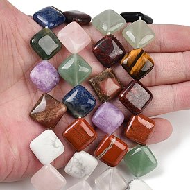 Природных драгоценных камней смешанного бисер нитей, ромб, смешанные окрашенные и неокрашенные