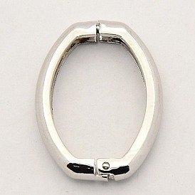 Застежками латуни Shortener, Twister застежками, овальное кольцо, 27x20x3.5 мм
