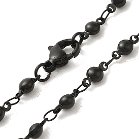 304 Stainless Steel Ball Link Chain Necklaces