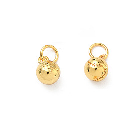 Латунь прелести, круглые подвески, долговечный, без свинца и без кадмия, стойки покрытие, с целью перехода в кольце, реальный 24 k позолоченный