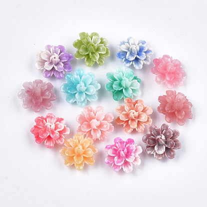 Synthetic Coral Beads, Dyed, Flower
