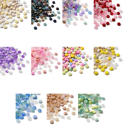 Имитация нефритовые четки стекла, шариков Rondelle