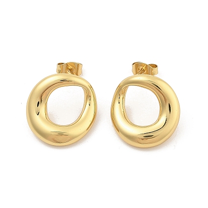 Пончик вакуумное покрытие pvd 304 серьги-гвоздики из нержавеющей стали для женщин