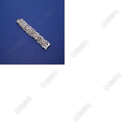 6pcs bandeaux élastiques en fil et caoutchouc, avec paillette/sequins en plastique, accessoires pour cheveux