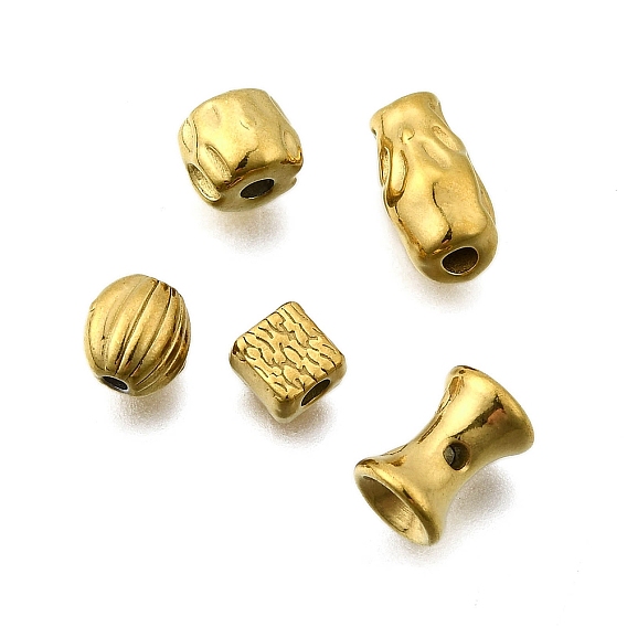 304 из нержавеющей стали бусы, золотые