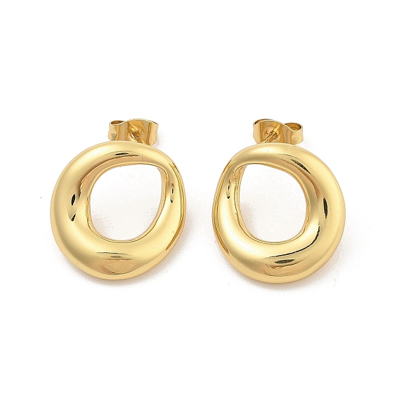 Пончик вакуумное покрытие pvd 304 серьги-гвоздики из нержавеющей стали для женщин