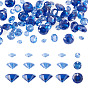 60Pcs 3 Styles Cubic Zirconia Charms, Faceted, Flat Round Charms