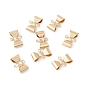 Rack Plating Brass Connector Charms, Long-Lasting Plated, Cadmium Free & Lead Free, Bowknot